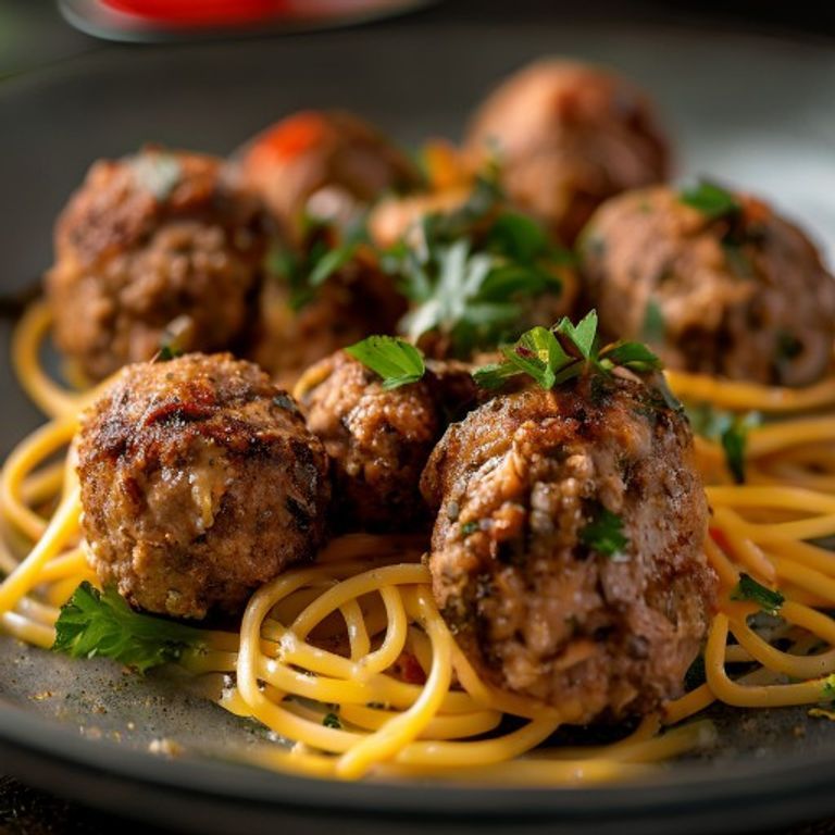 Sneaky Veggie Turkey Meatballs with Spaghetti