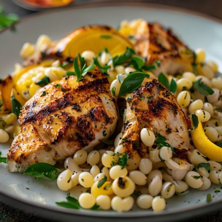 Lemon Herb Grilled Chicken with Orzo Salad
