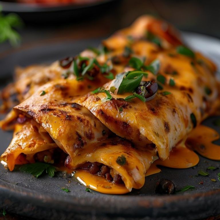 Cheesy Black Bean Enchiladas