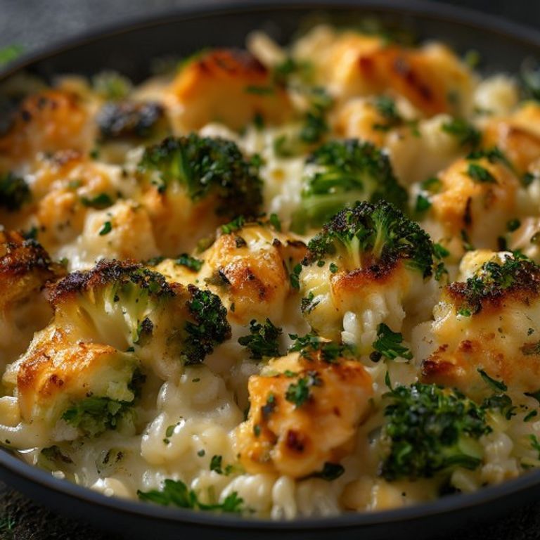 Cheesy Broccoli Chicken Rice Casserole