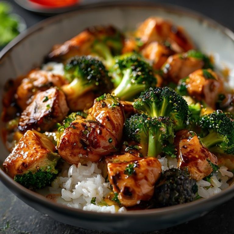 Teriyaki Chicken Rice Bowls with Broccoli