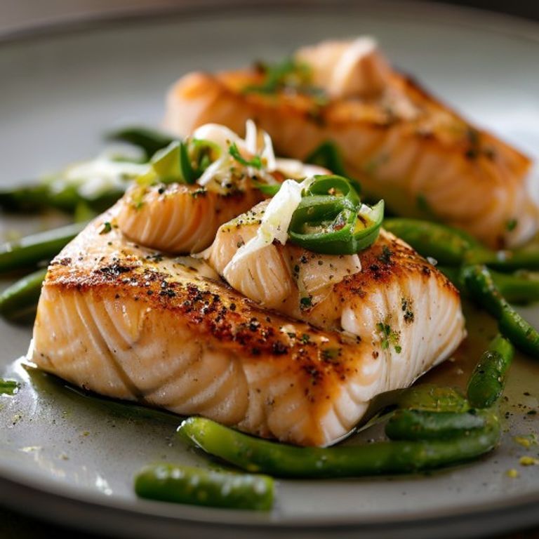 Garlic Butter Salmon with Green Beans