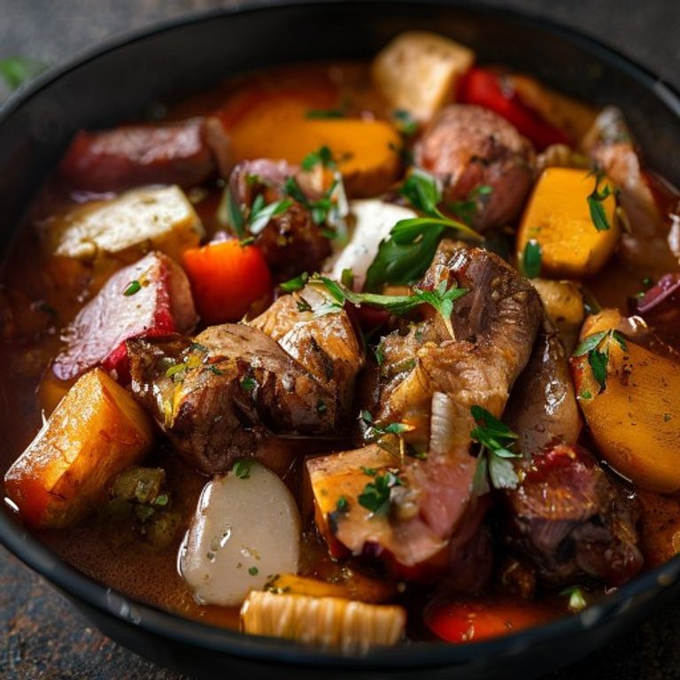 Slow Cooker Beef Stew with Root Vegetables