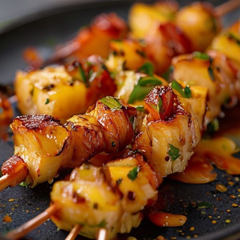 Pineapple Chicken Teriyaki Skewers