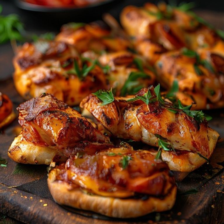 BBQ Chicken French Bread Pizzas