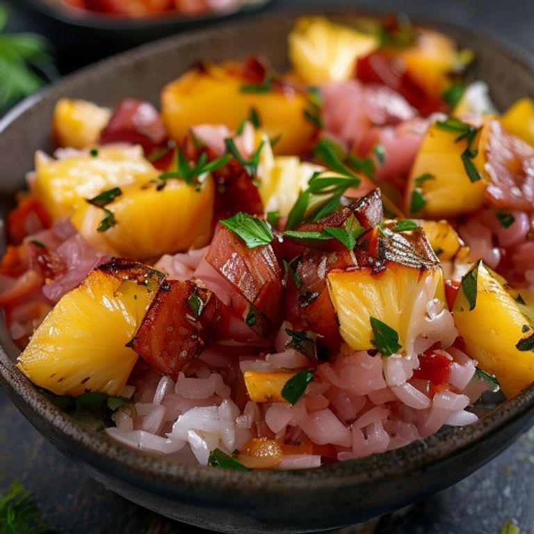 Ham and Pineapple Teriyaki Rice Bowls
